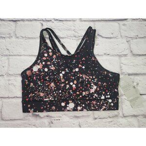 Zella Girls Size XL 14/16 Black Multi-Color Strappy Back Sports Bra